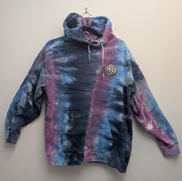 Volcom Blue and Purple Tie-Dye Hoodie - Picture 2 of 7
